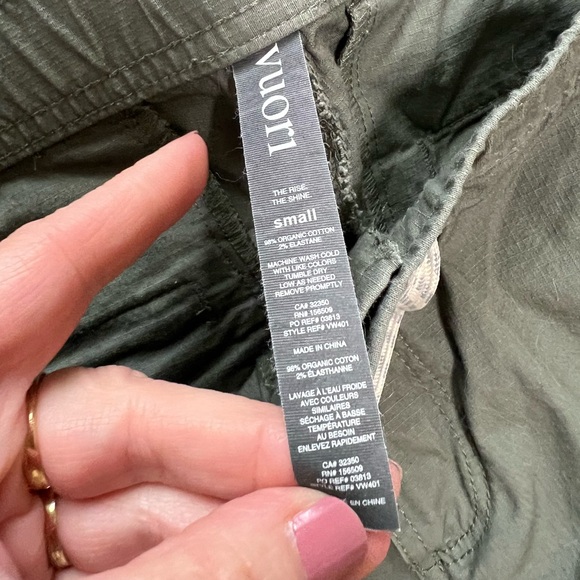 Vuori Rip Stop Pants Women’s Small Army Green Like New! Spring or Summer Ankle - Picture 8 of 15
